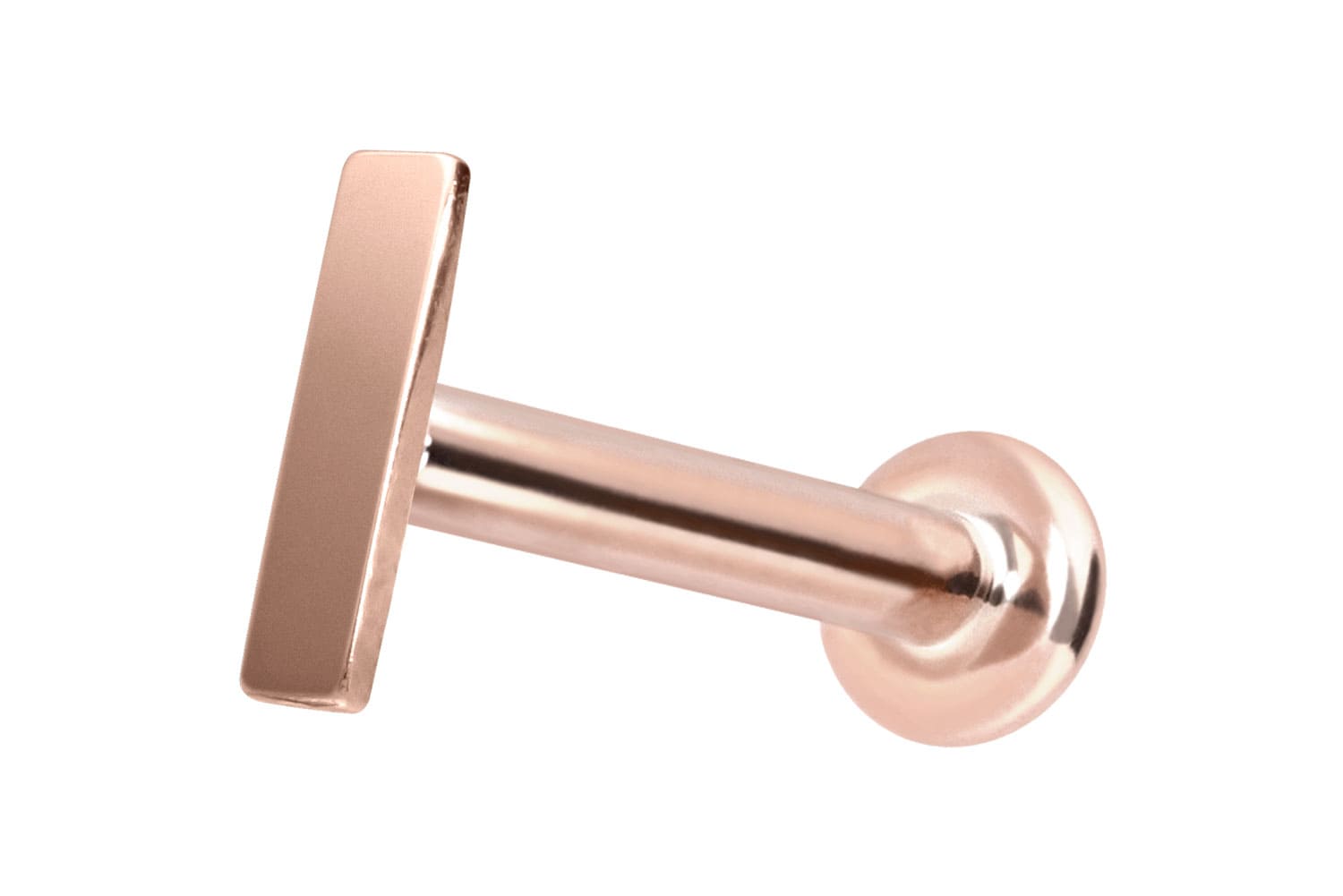 14 Karat Gold Labret Piercing mit Push Fit BALKEN